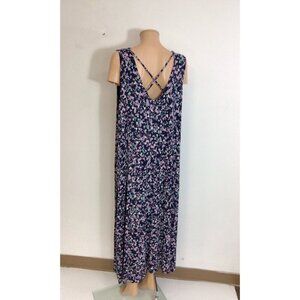 Blue Floral Maxi Dress Y2K Fairy Grunge Womens 2X